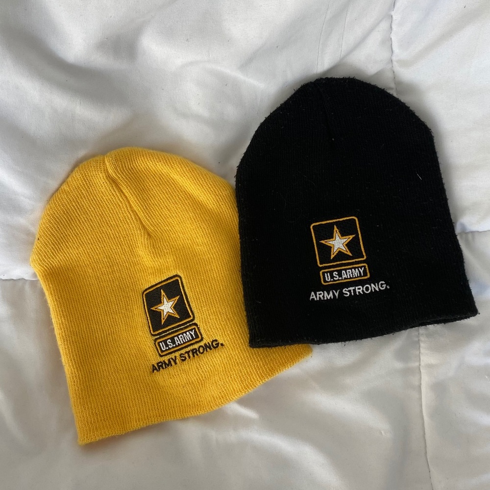2 ARMY BEANIES